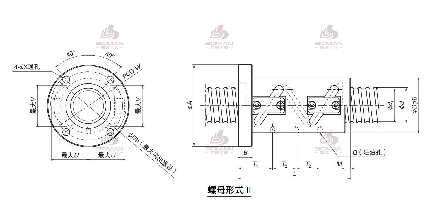 HTF6316-7.5-HTF注塑机滚珠丝杠