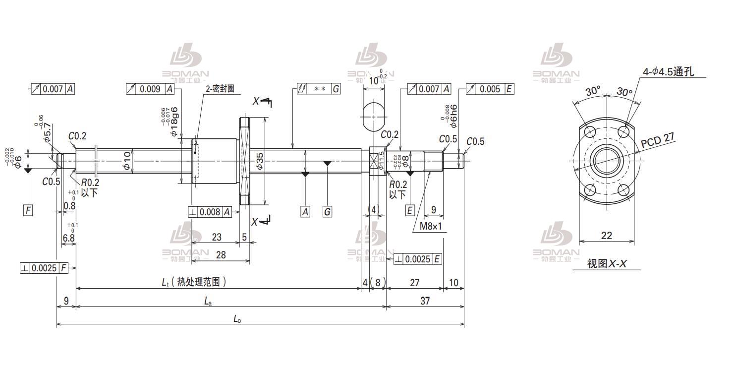 W1002MA-2Y-C3T2-轴端完成品滚珠丝杠