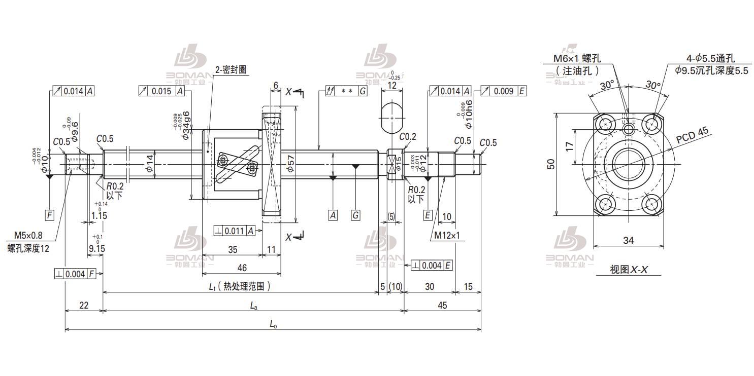 W1402FA-6-C5T8-MA标准滚珠丝杠