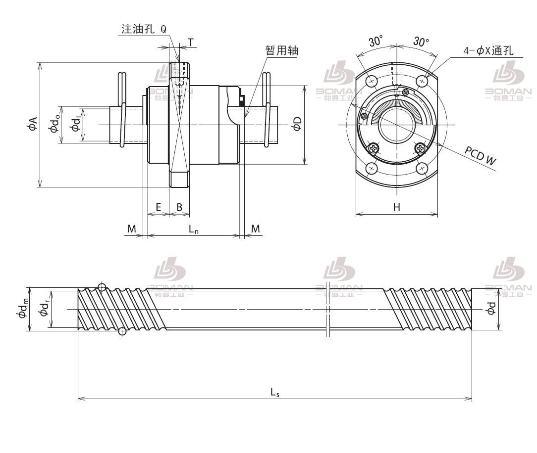 RNFCL2525A6-RNFCL轧制丝杠