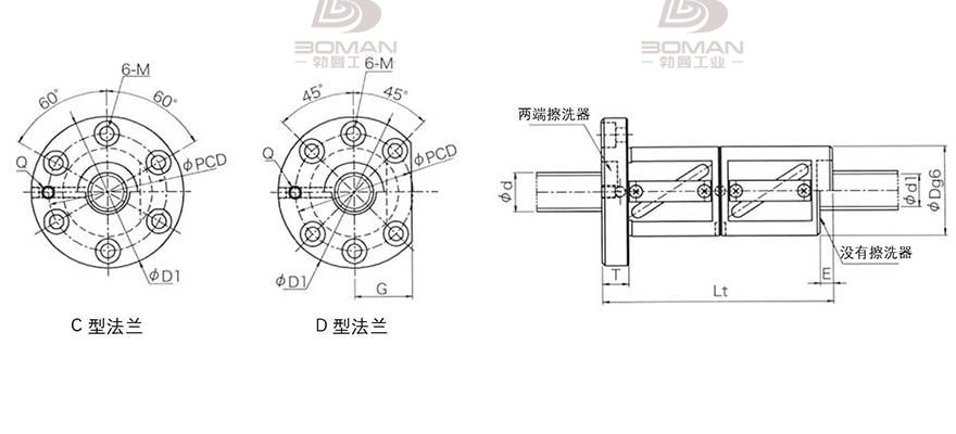 KURODA GR6312ED-DAPR 黑田丝杆替换尺寸图