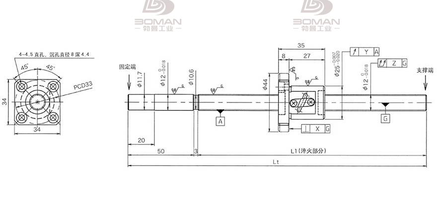 KURODA GG1202DS-AAPR-0455A 黑田精工丝杆怎么安装图解