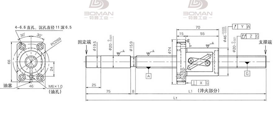 KURODA GG2020AS-BALR-1005A 黑田精工丝杆怎么安装图解