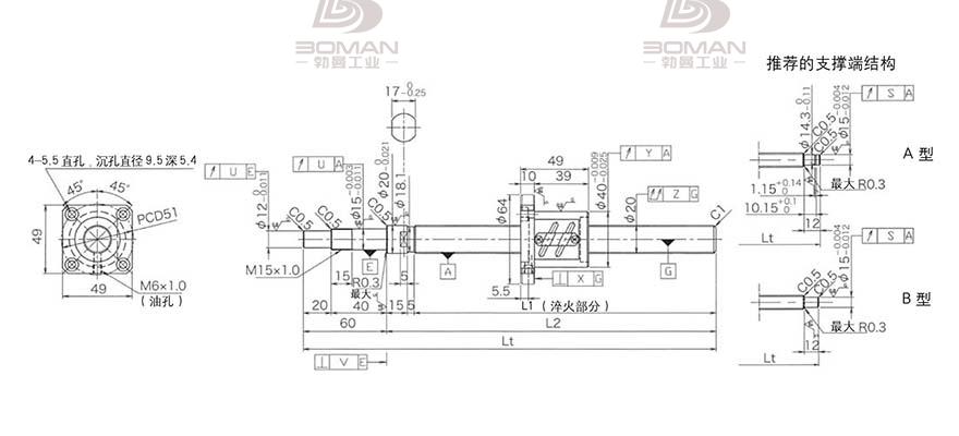 KURODA GP2004ES-AALR-0605B-C3S 黑田精工的滚珠丝杠怎么拆