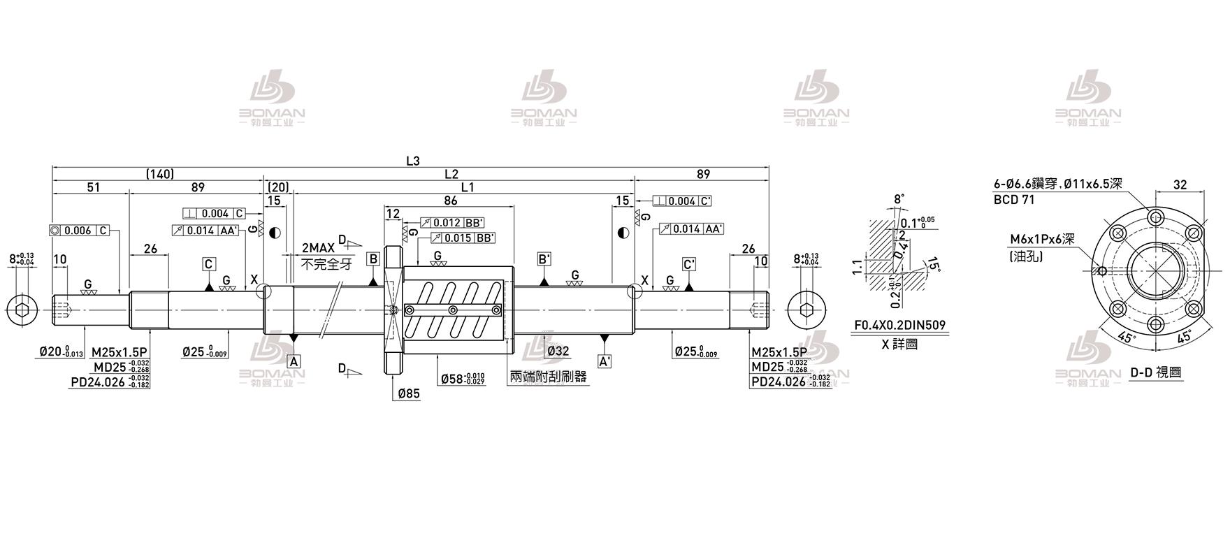 HIWIN上银 R32-5B2-OFSW-480-660-0.018 上银滚珠丝杆螺母怎么取出