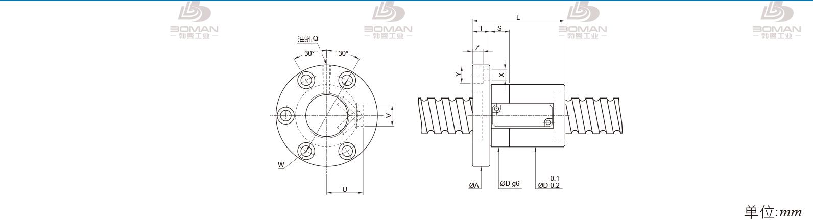 PMI FSVE2520-3.5 pmi滚珠丝杆轴承外循环