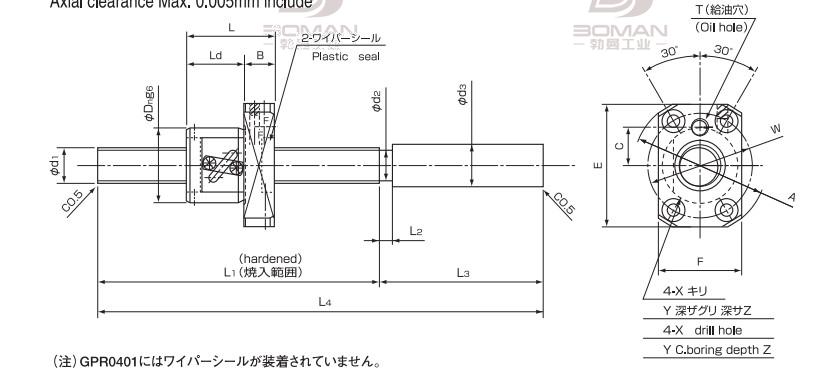 ISSOKU GTR1204EC3T-390 issoku研磨滚珠丝杆