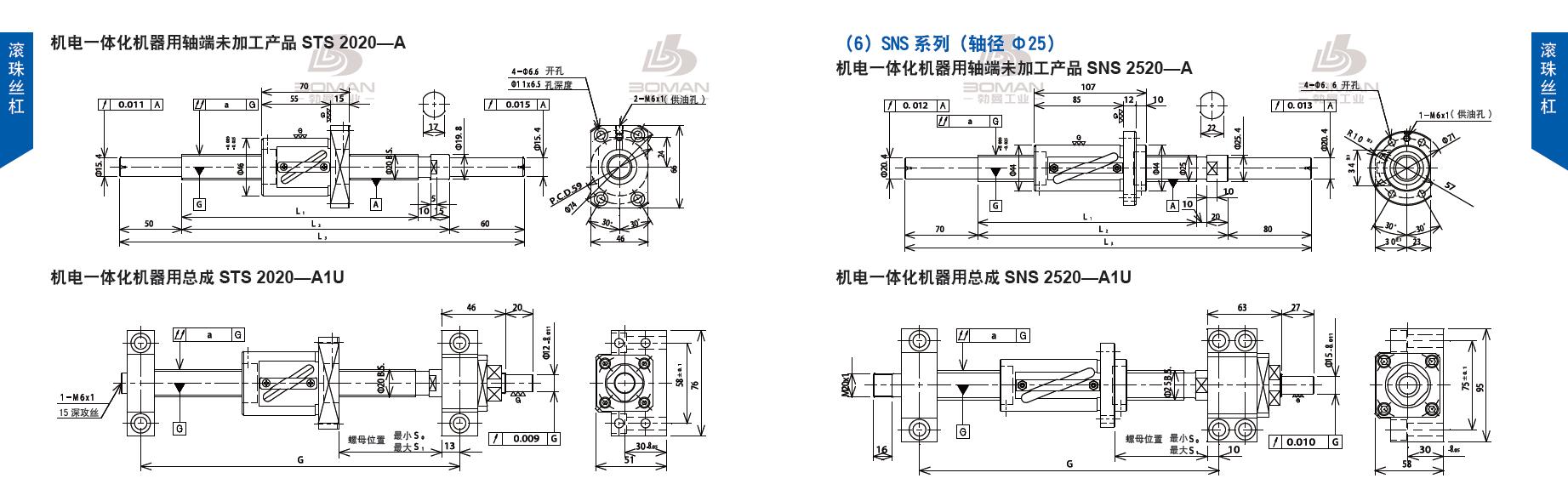 TSUBAKI SNS2520-1730C5-A tsubaki数控滚珠丝杆型号