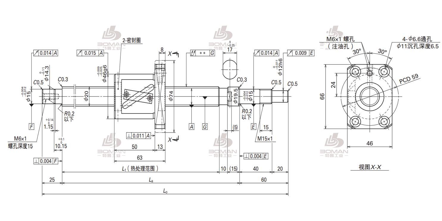 NSK W2006FA-3P-C5Z20     L-FA标准滚珠丝杠